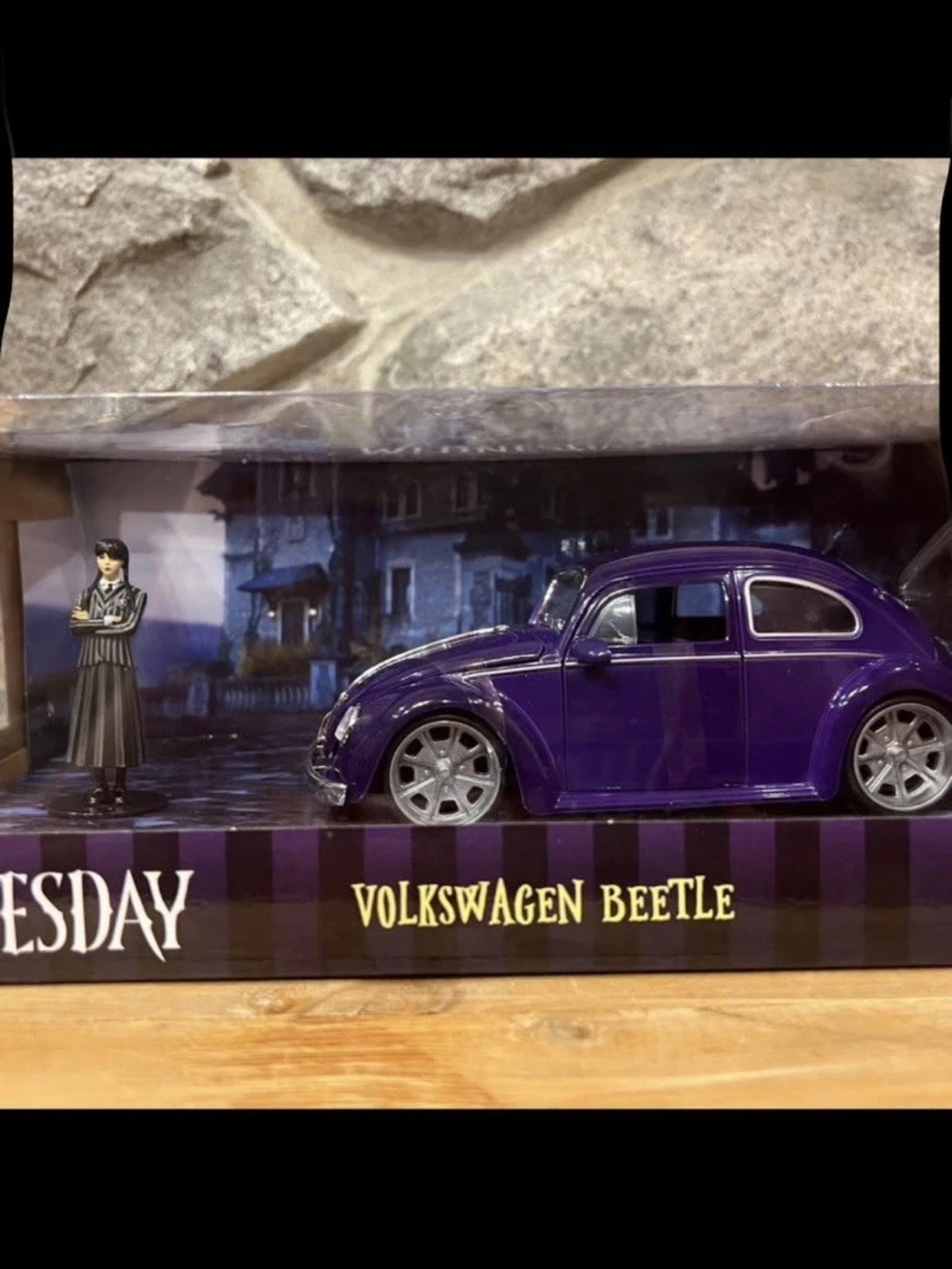 Wednesday Addams Volkswagen Beetle Die-Cast Toy Car - Purple